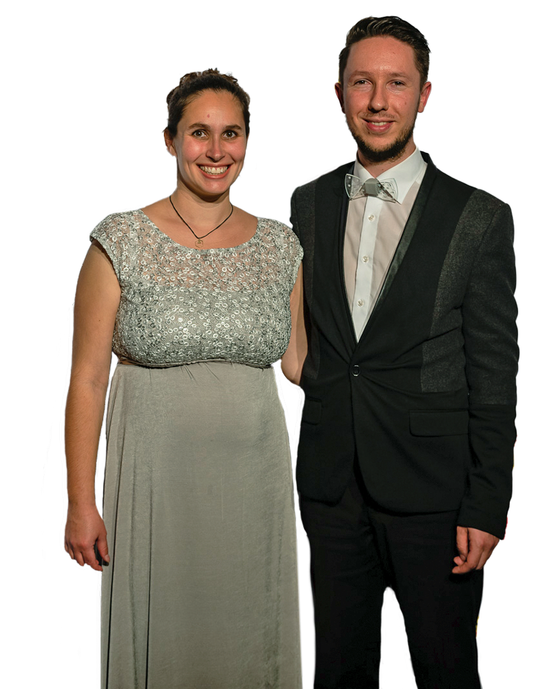 Deborah Köngeter and Tobias Köngeter at the Druck&Medien Awards (Print and media awards).
